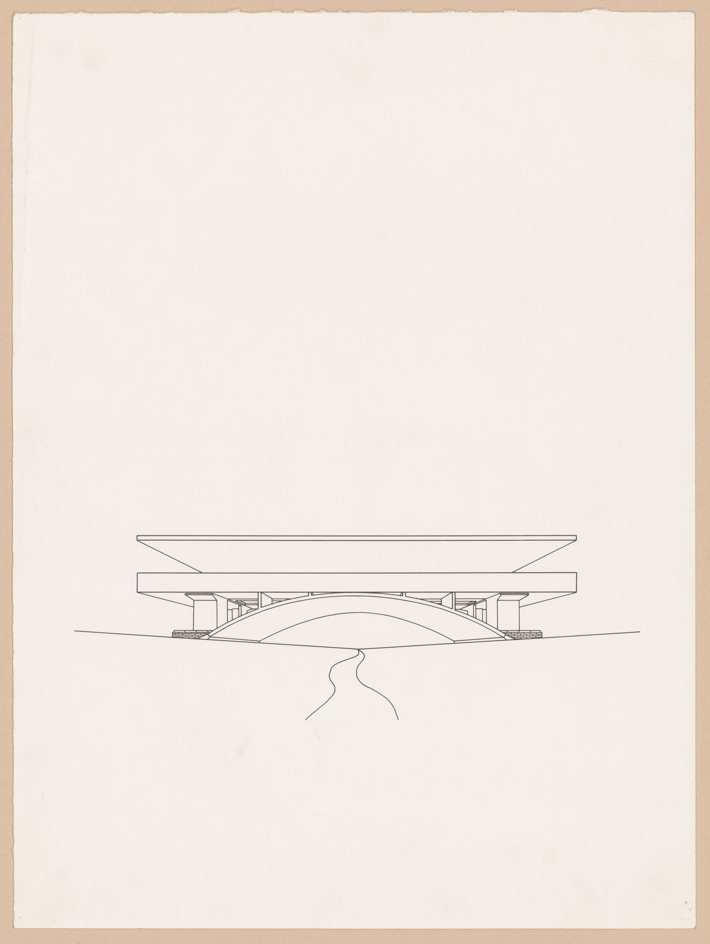 Perspective drawing for Casa sobre el arroyo, Mar del Plata, Argentina