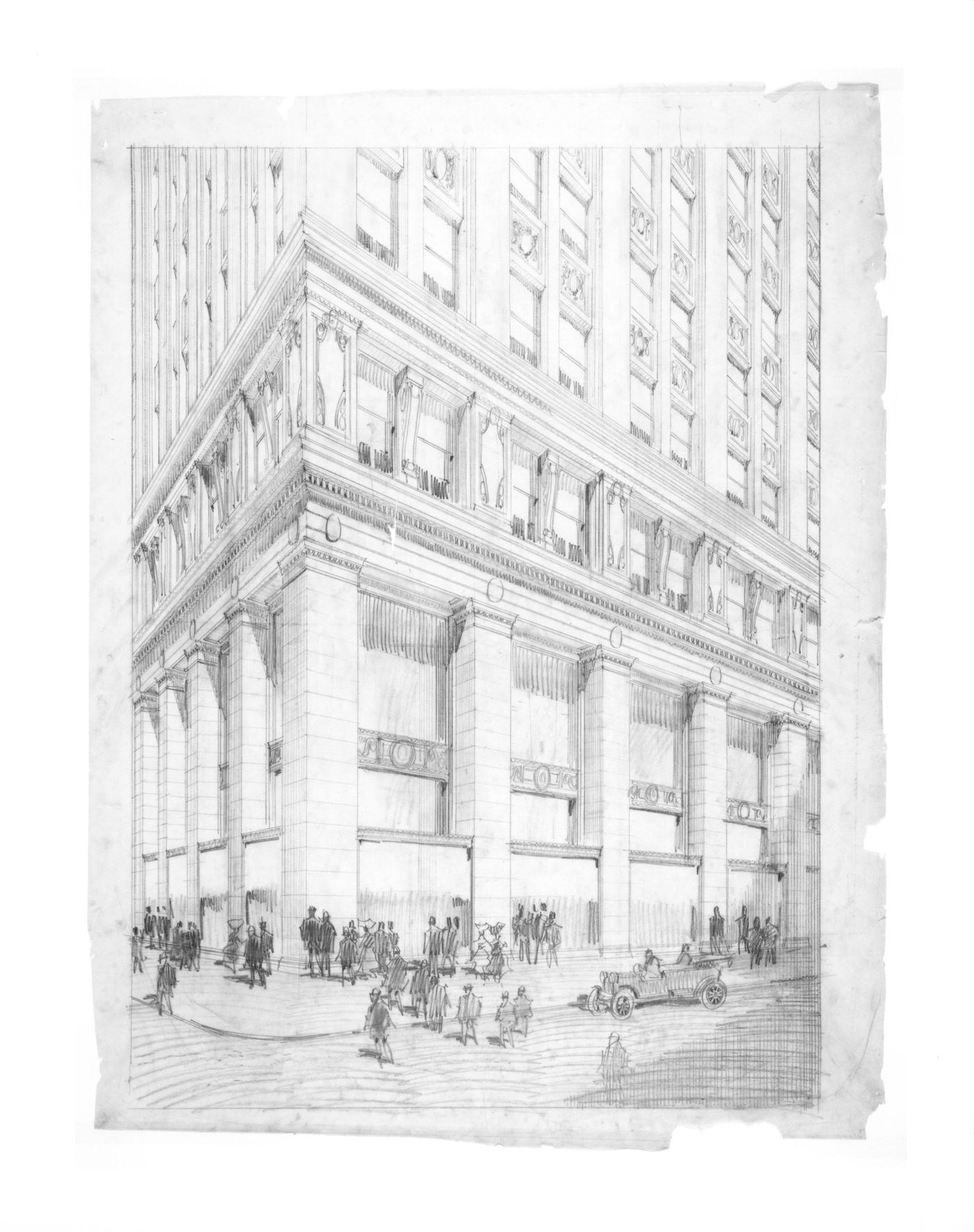 Eaton's Building, Toronto - Part building front perspective