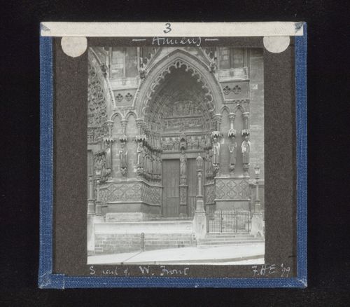 View of west portal at south end of Cathédrale d’Amiens, Amiens, France