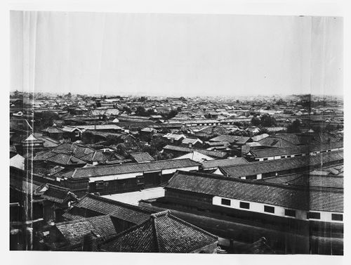 View of Edo (now Tokyo) showing daimyo residences, Japan