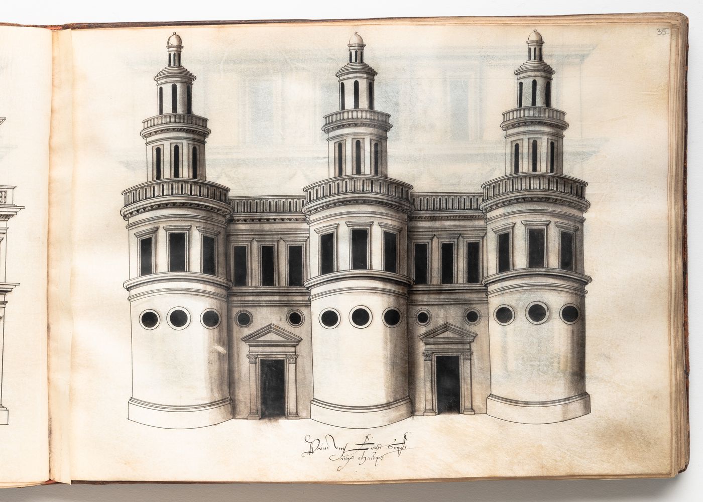 Perspectival elevation for a residence in the country