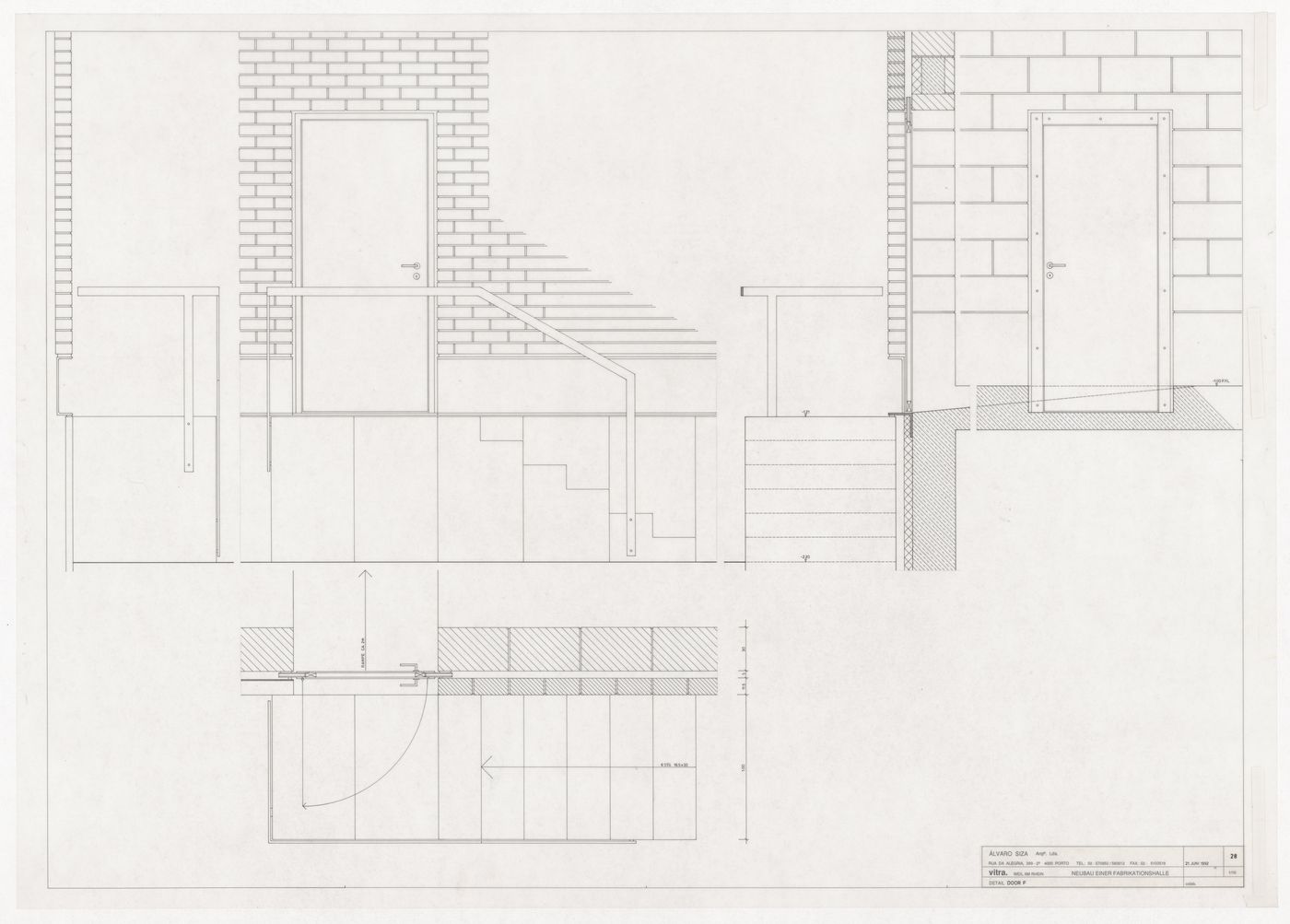 Door details for Vitra International, Weil am Rhein, Germany