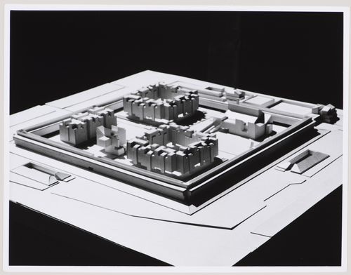 Churchill College, University of Cambridge, Cambridge, England: view of model