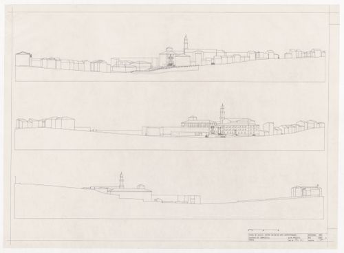 Elevations for Centro Galego de Arte Contemporânea, Santiago de Compostela, Spain