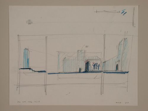 The final site perspective for the competition drawing, The Canadian Tribute to Human Rights, Ottawa, Ontario