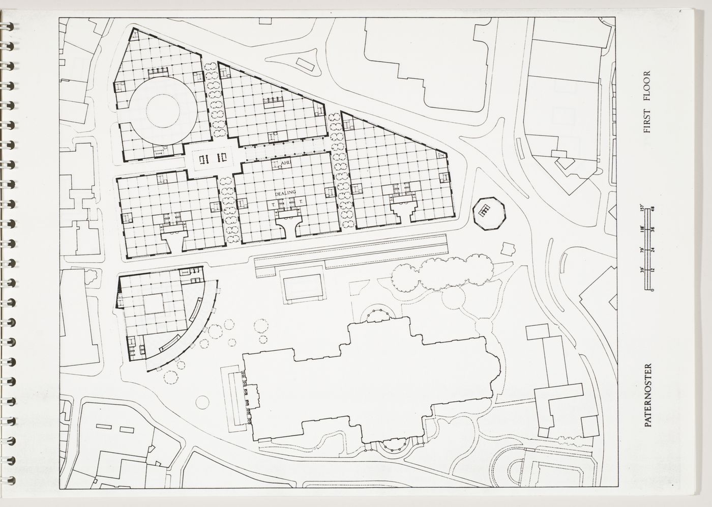Paternoster Square, London, England: first floor plan, from the architect's report