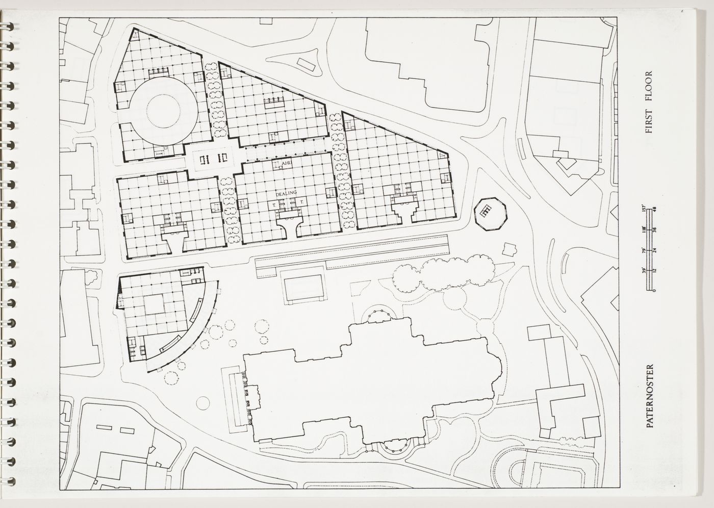 Paternoster Square, London, England: first floor plan, from the architect's report