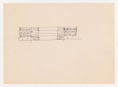 Sketch elevation for a campus building for Illinois Institute of Technology