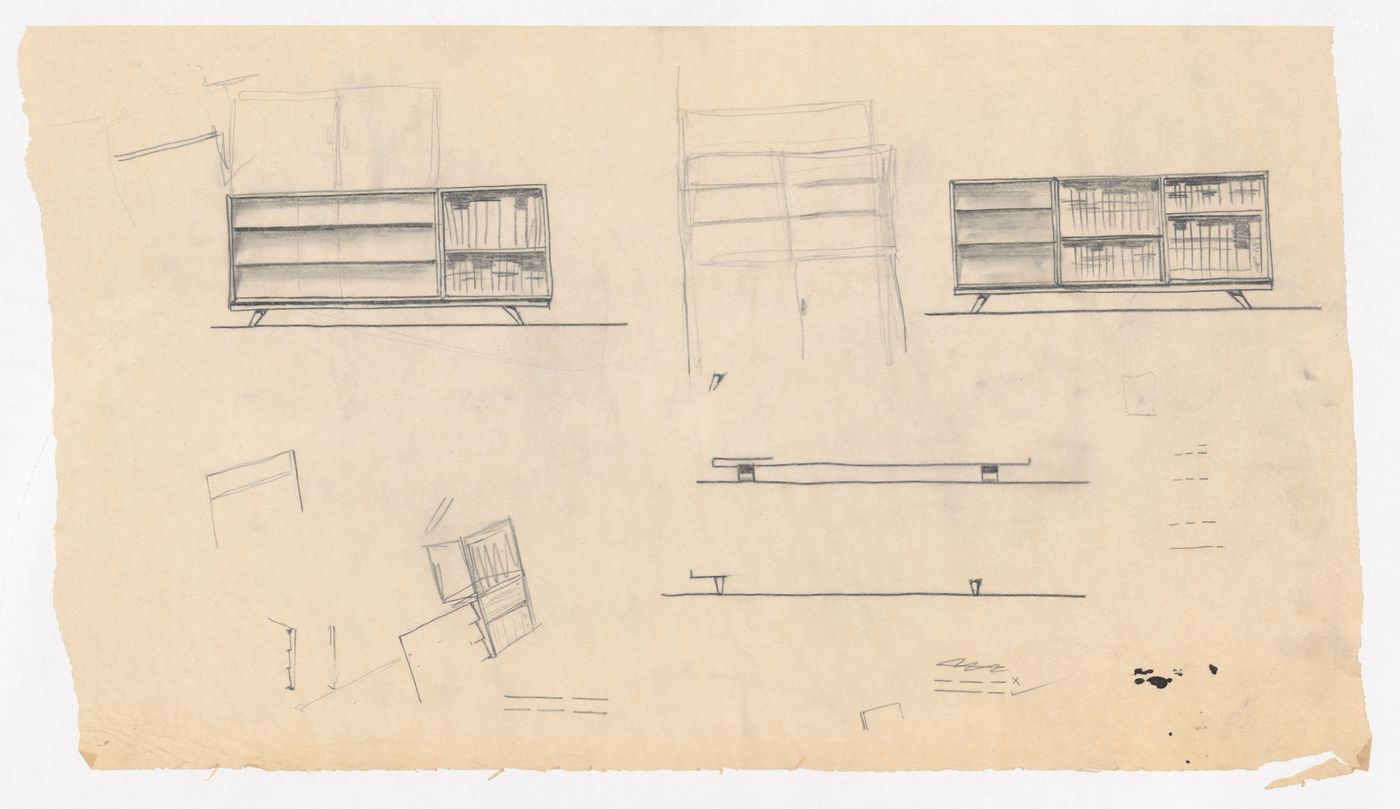 Furniture sketches for Residence of Mr. & Mrs. John C. Parkin, North York, Ontario