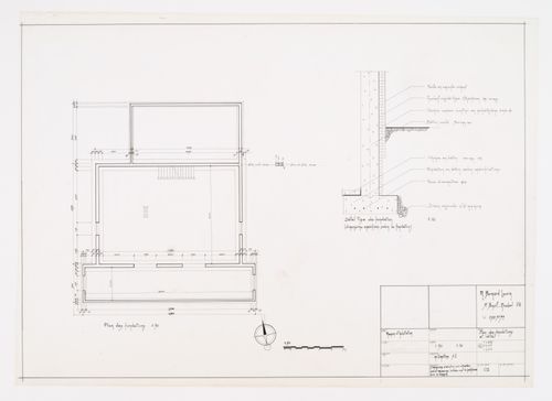 Plan des fondations et détail, Maison Bernard Laurin, Saint-Benoît, Mirabel, Québec, Canada