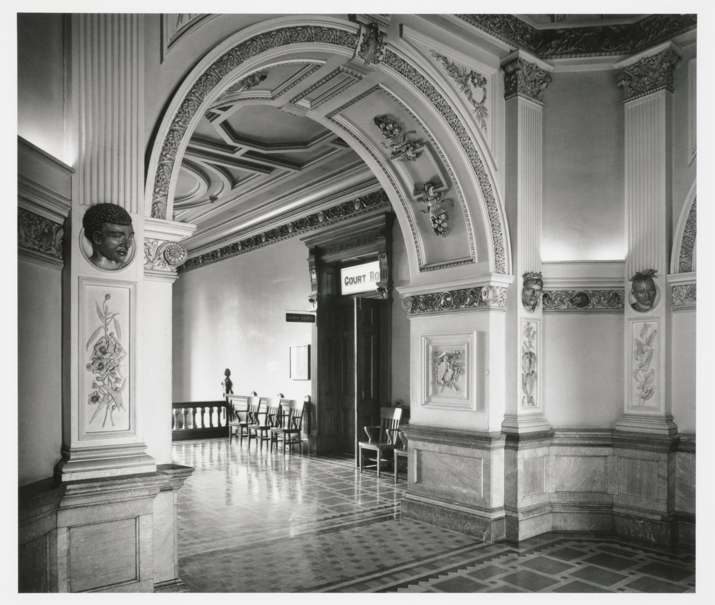 Second-floor hallway, Miami County Court House, Troy, Ohio