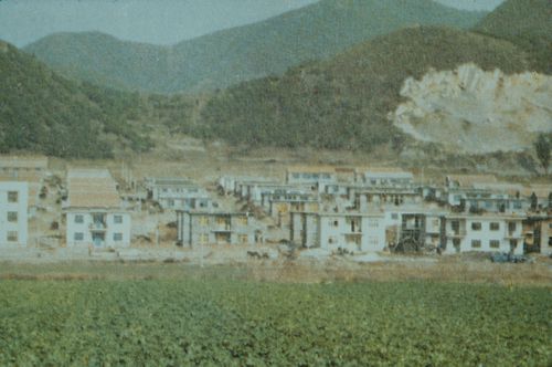 View of Weinin Cun village in Lianin province, China used for "Village Upgrading" training package based on research paper "Housing a Billion: Volume 2: Village Upgrading: Jianlu, China"