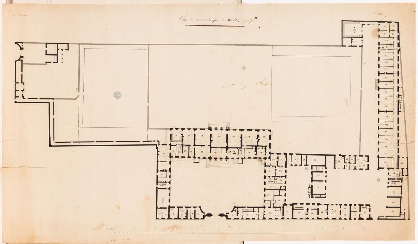 Hôtel de Rothelin-Charolais, Paris: Ground floor plan