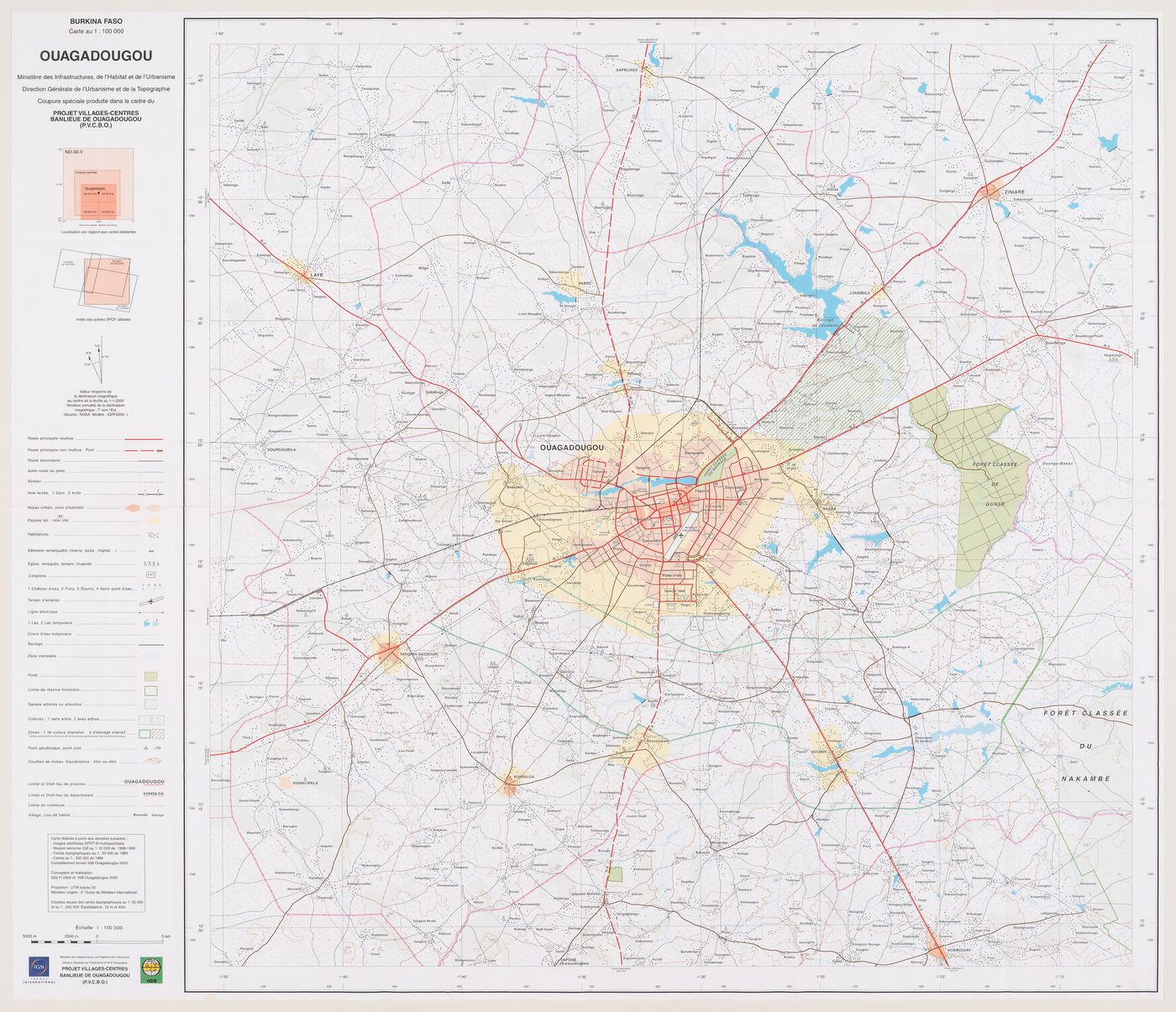 Master plan with Coen Beeker annotations for the Ouagadougou suburbs development, Burkina Faso