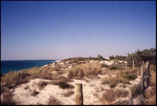 View of project site for Casa Pereira Ganhão, Tróia, Portugal
