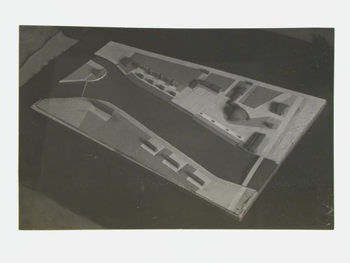 Photograph of a site model for an All-Union Palace of the Arts, Moscow