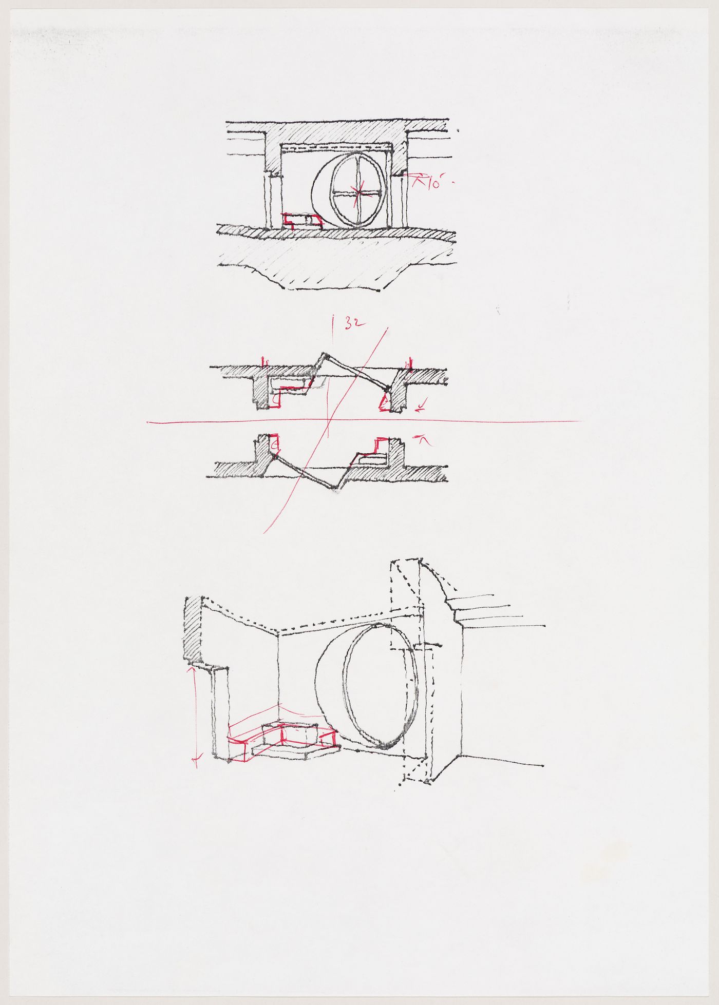 Arthur M. Sackler Museum, Harvard University, Cambridge, Massachusetts: sketches