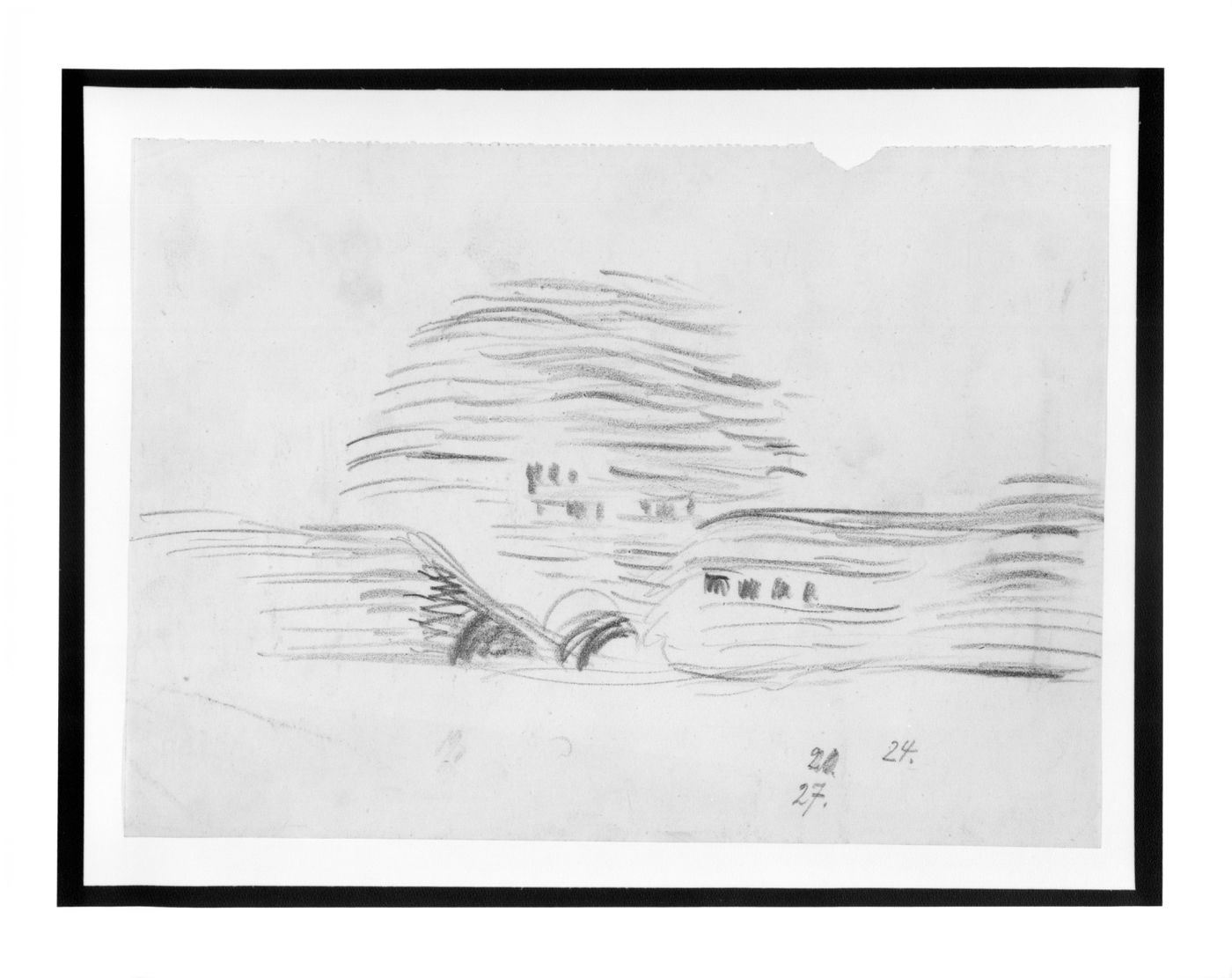 Sketch for an unidentified project, possibly the Festspielhaus, Salzburg