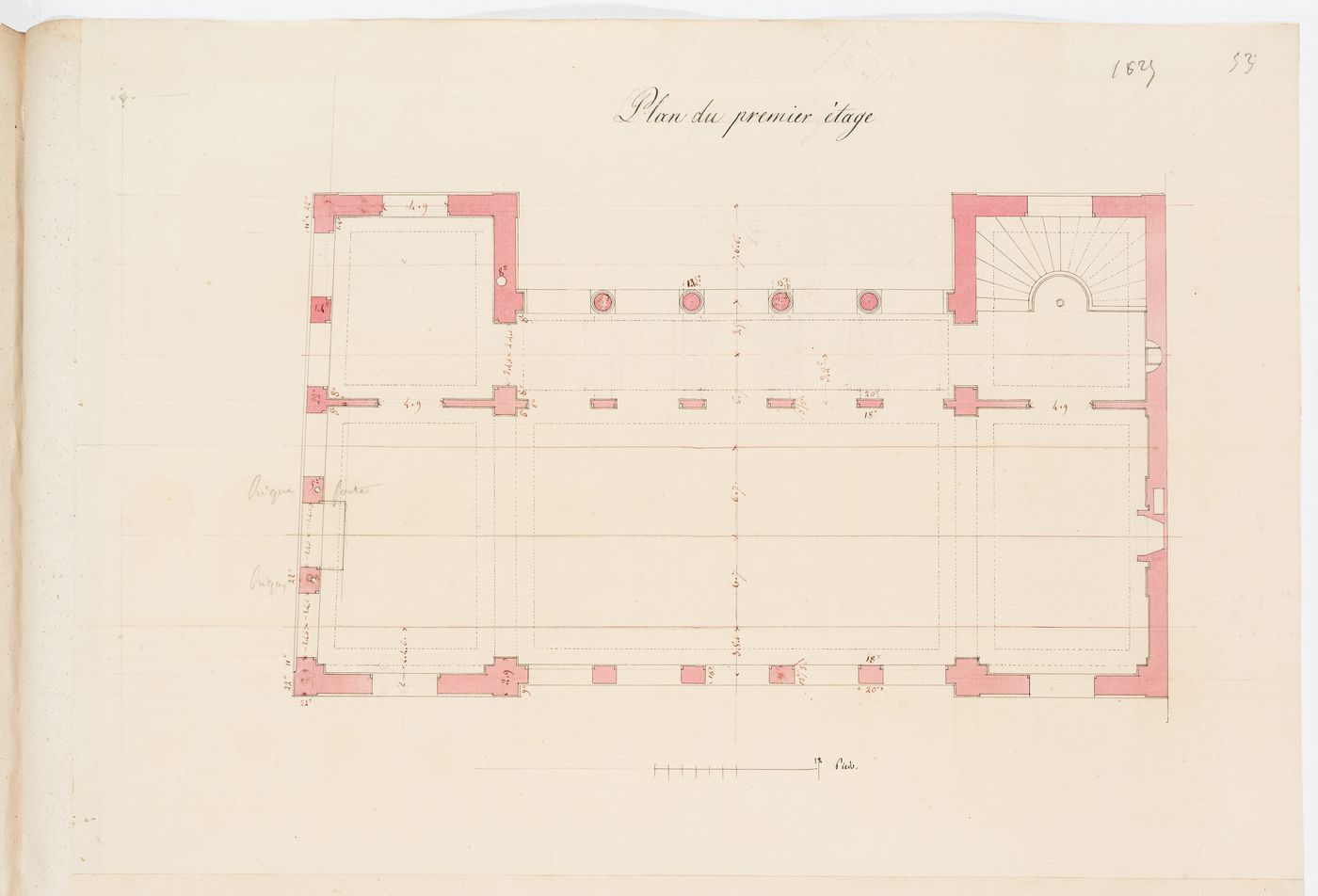 First floor plan of a "guinguette"