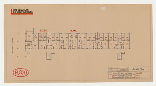 Ground plan for air pressure pumps, warm water heating, and warm water supply for a housing estate, Wiesbaden, Germany