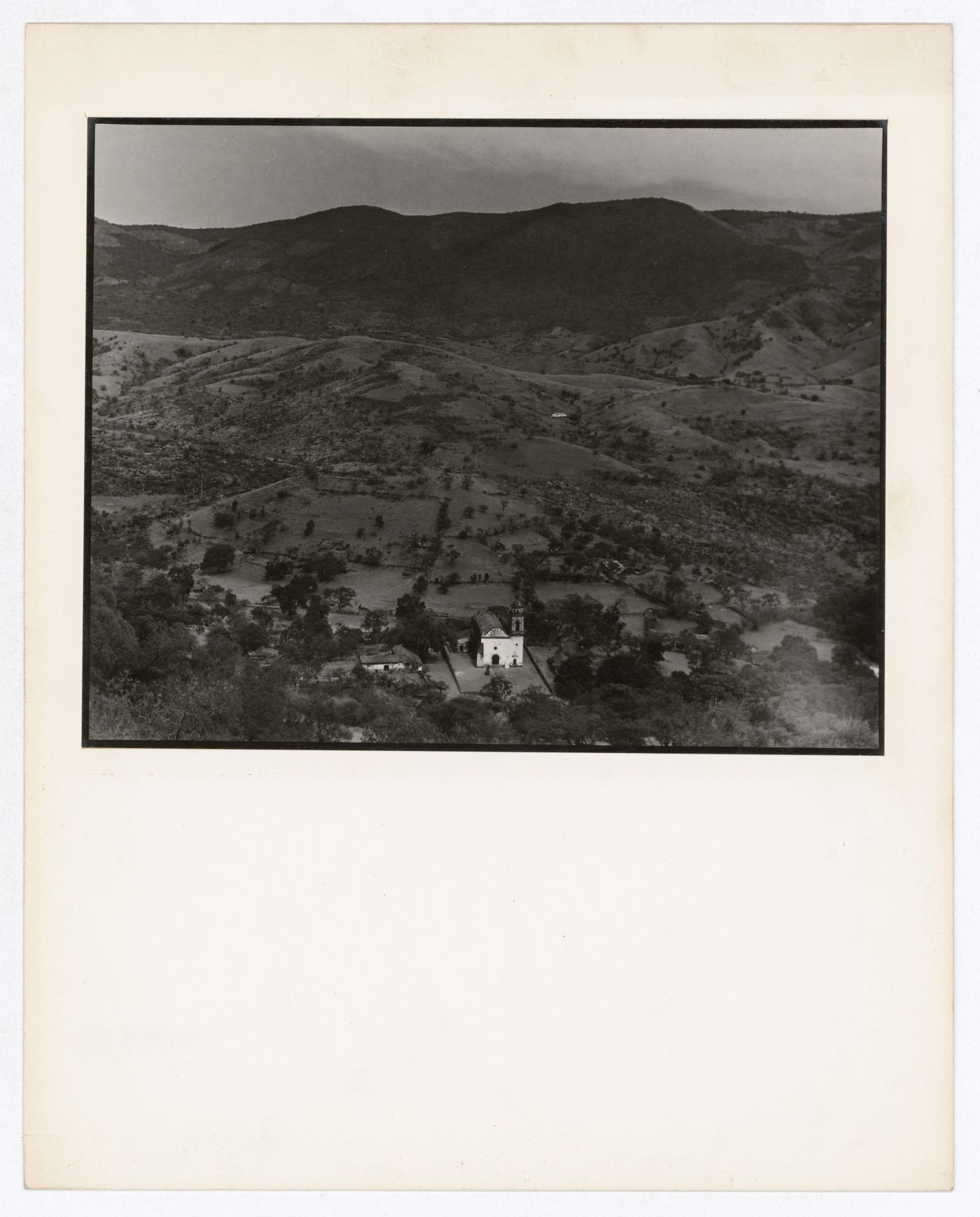 View of a valley, hills and a church, from Santa Prisca, Taxco de Alarcón, Mexico