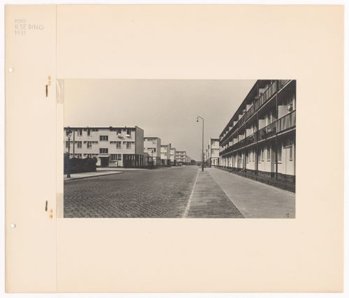 Exterior view of houses and road at Hellerhof Housing Estate, Frankfurt am Main, Germany