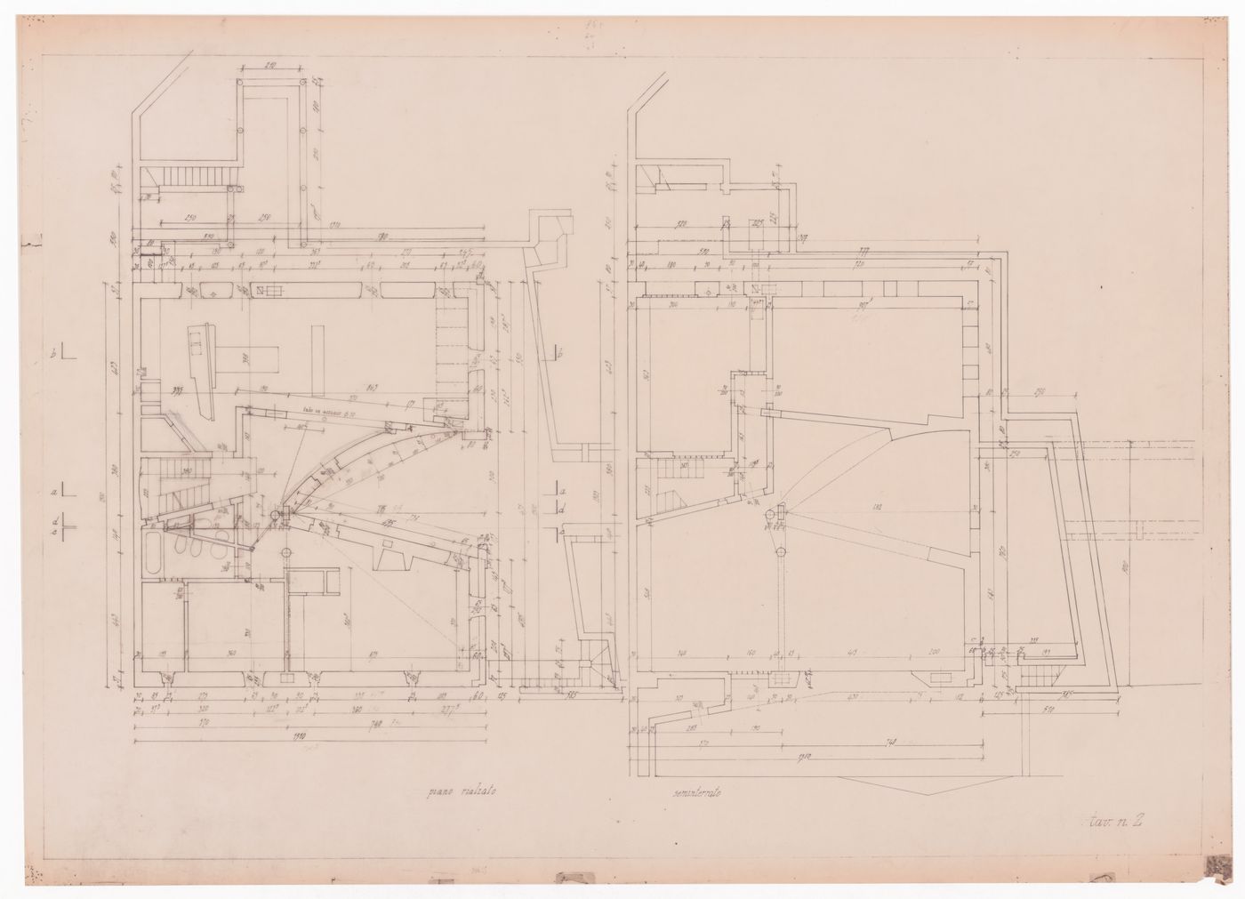 Floor plans for Casa Miggiano, Otranto, Italy