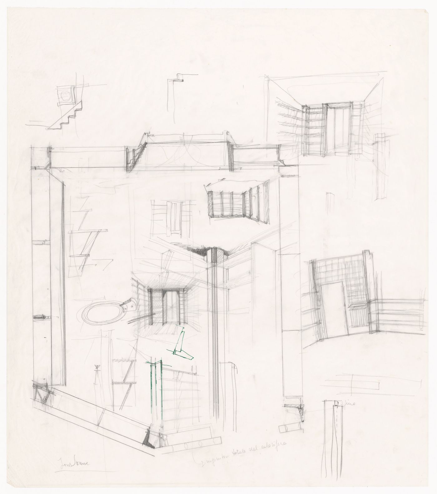 Sketches for Casa De Paolini, Milan, Italy