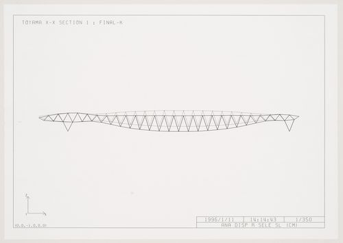 Simulation of responding deformation of roof under a uniform load of snow