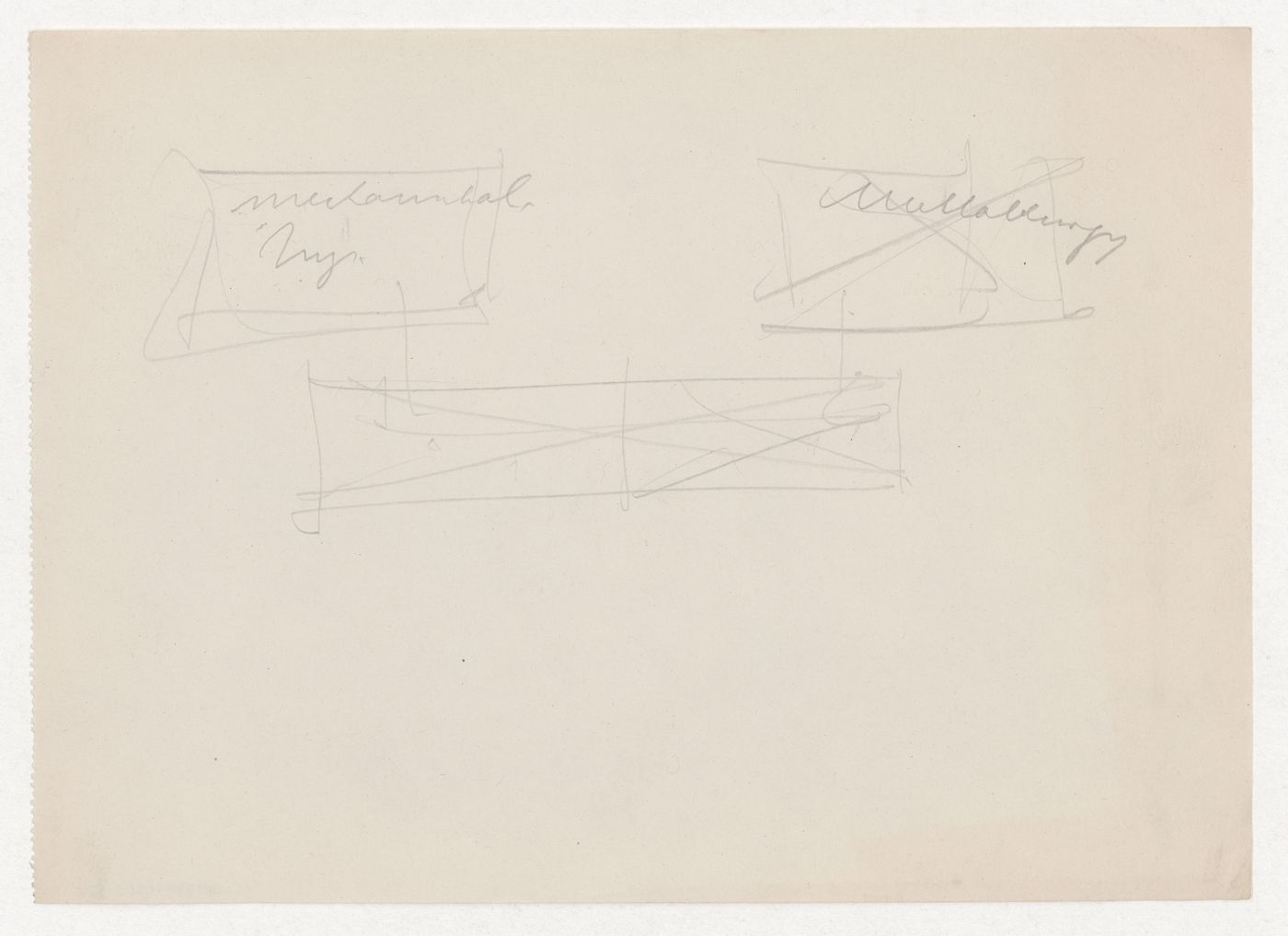 Conceptual sketch exploring the relationship between mechanical engineering and metallurgy facilities for Illinois Institute of Technology, Chicago