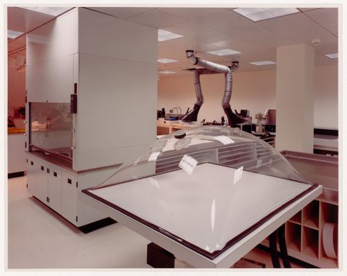 Interior view of the conservation laboratory on level 2, Canadian Centre for Architecture, Montréal, Québec