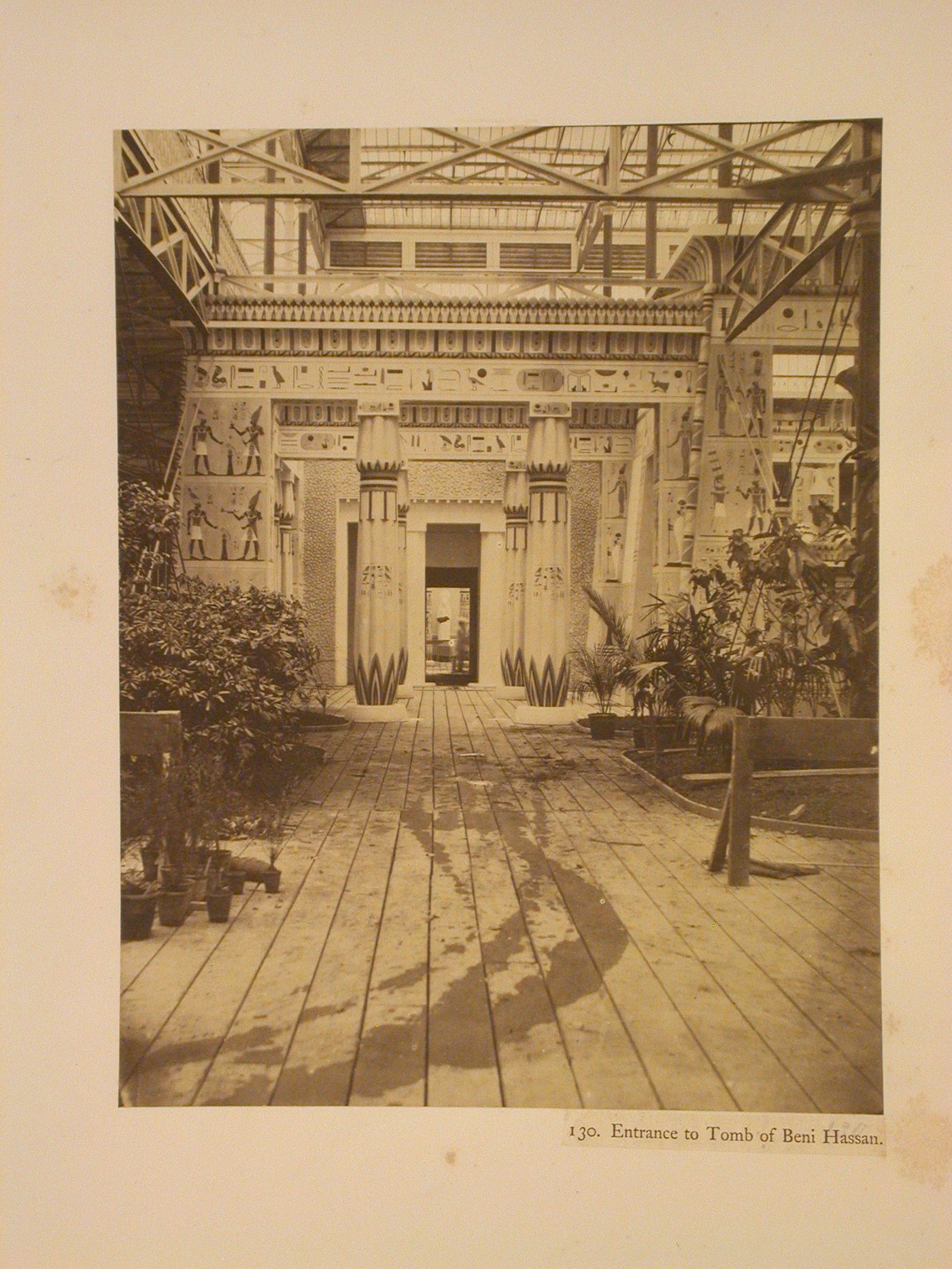 Entrance to tomb of Beni Hassan, Crystal Palace, Sydenham, England