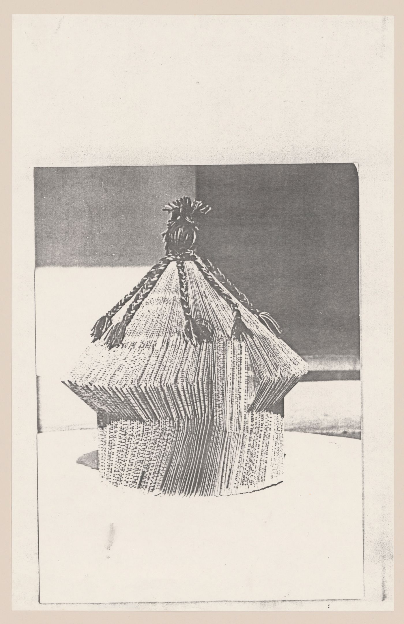 Photograph of a model for Architecttura di carta [Paper architecture]
