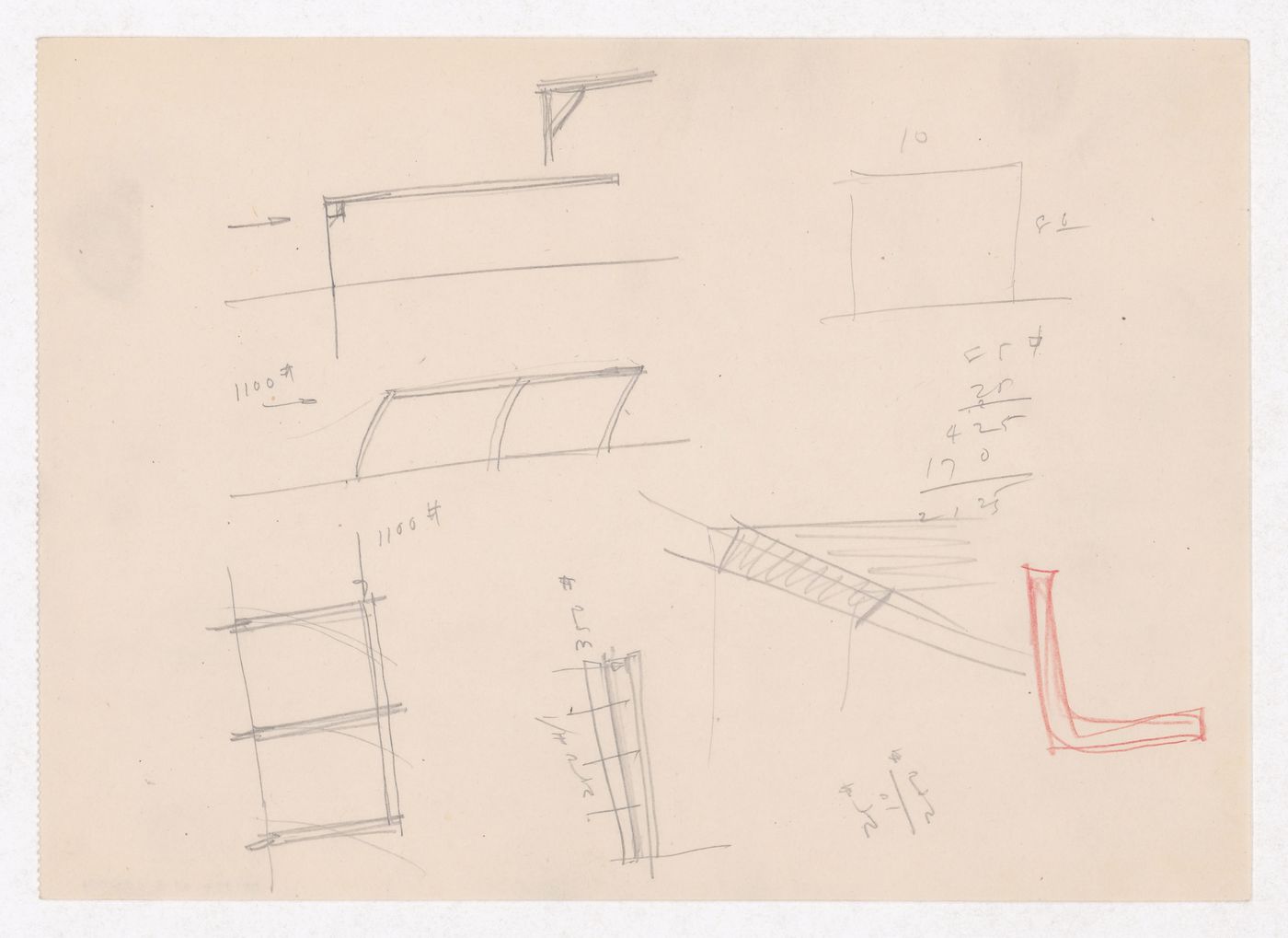 Various documents and drawings including furniture design and office renovation: File G 685