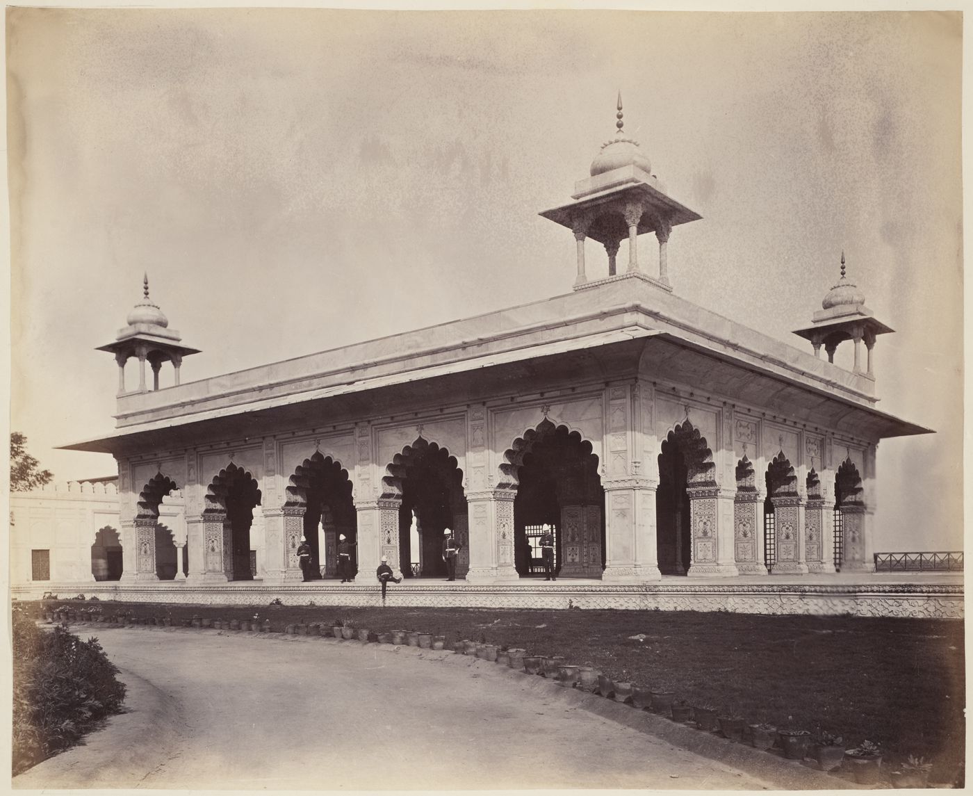 View of the Diwan-i Khas [Private Audience Hall] (also known as the Daulat Khana-i-Khass), Shahjahanabad (now Lal Qila or Red Fort), Delhi, India
