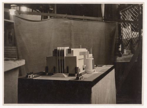 View of a model for the exhibition pavillion, Salon des artistes décorateurs, Paris, Frace