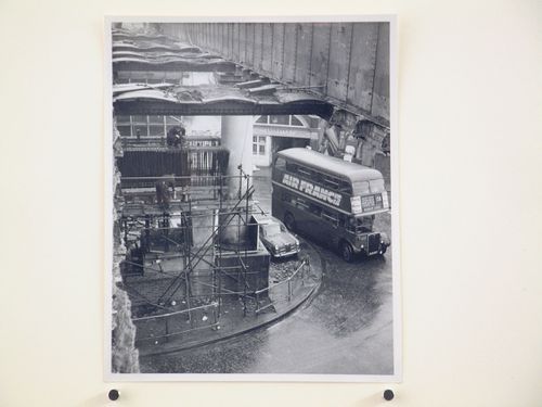 View of fixing reinforcement of the south trestle, Bushey Bridge, England