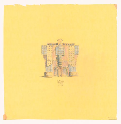 Sketch elevation for Portland Public Office Building, Portland, Oregon