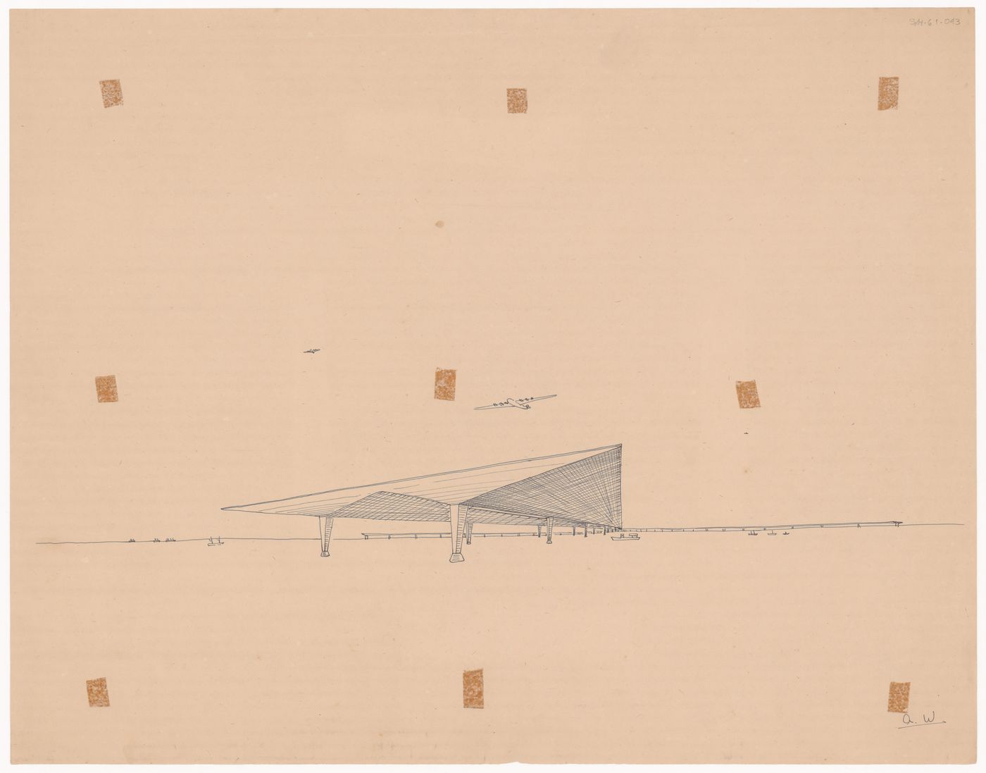 Perspective drawing for Aeropuerto, Buenos Aires, Argentina