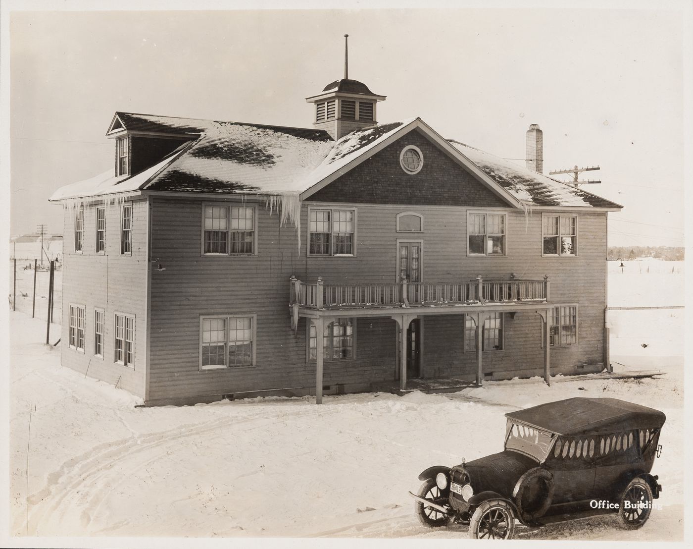 Exterior view of office building at the Energite Explosives Plant No. 3, the Shell Loading Plant, Renfrew, Ontario, Canada