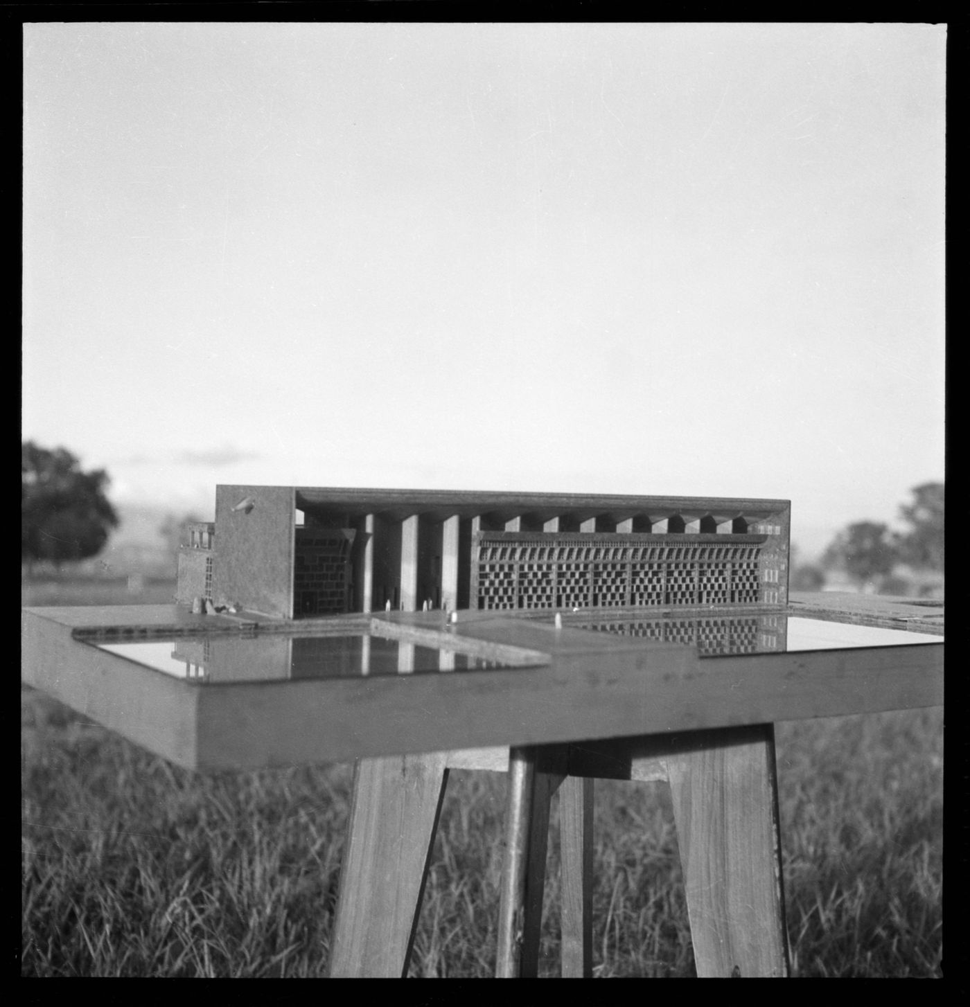 View of the model for High Court, Capitol Complex, Sector 1, Chandigarh, India