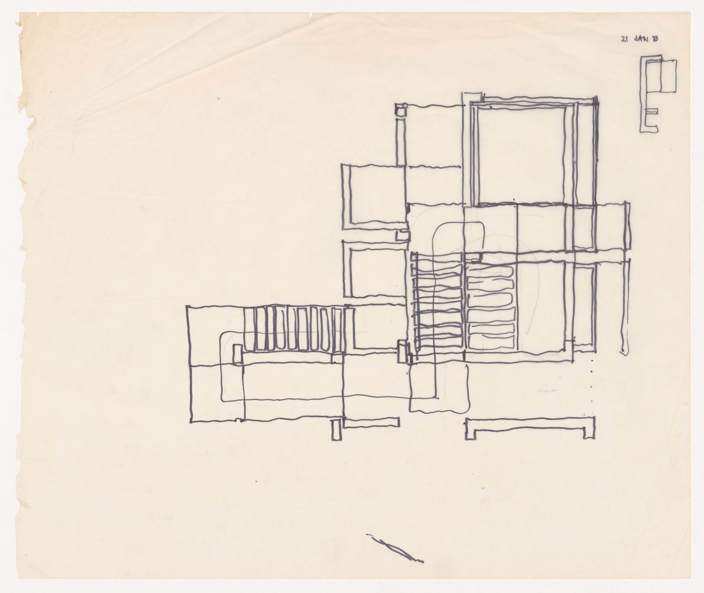 Sketch plan for House VI, Cornwall, Connecticut