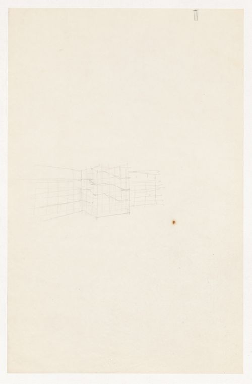 Perspective sketch for a stairwell for Illinois Institute of Technology