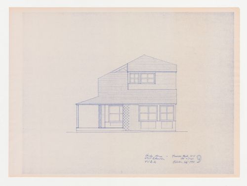 West elevation for the Hanks-Paré Residence, Tuxedo Park, New York