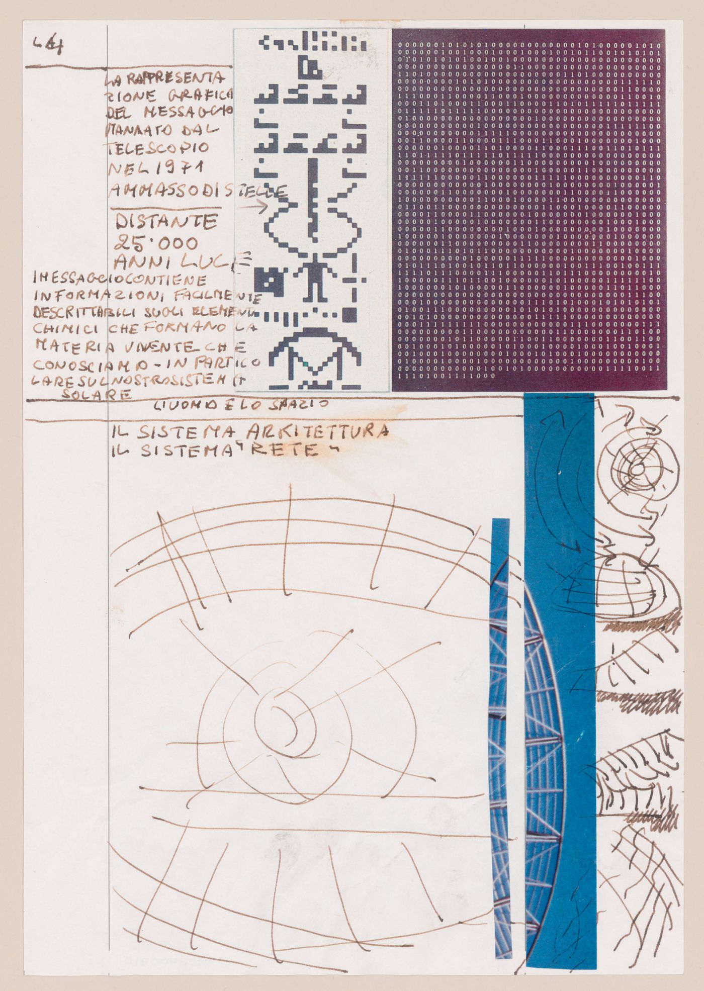 Page 3 of a storyboard describing filming locations and planning sketches of various scenes for Supersuperficie [Supersurface]