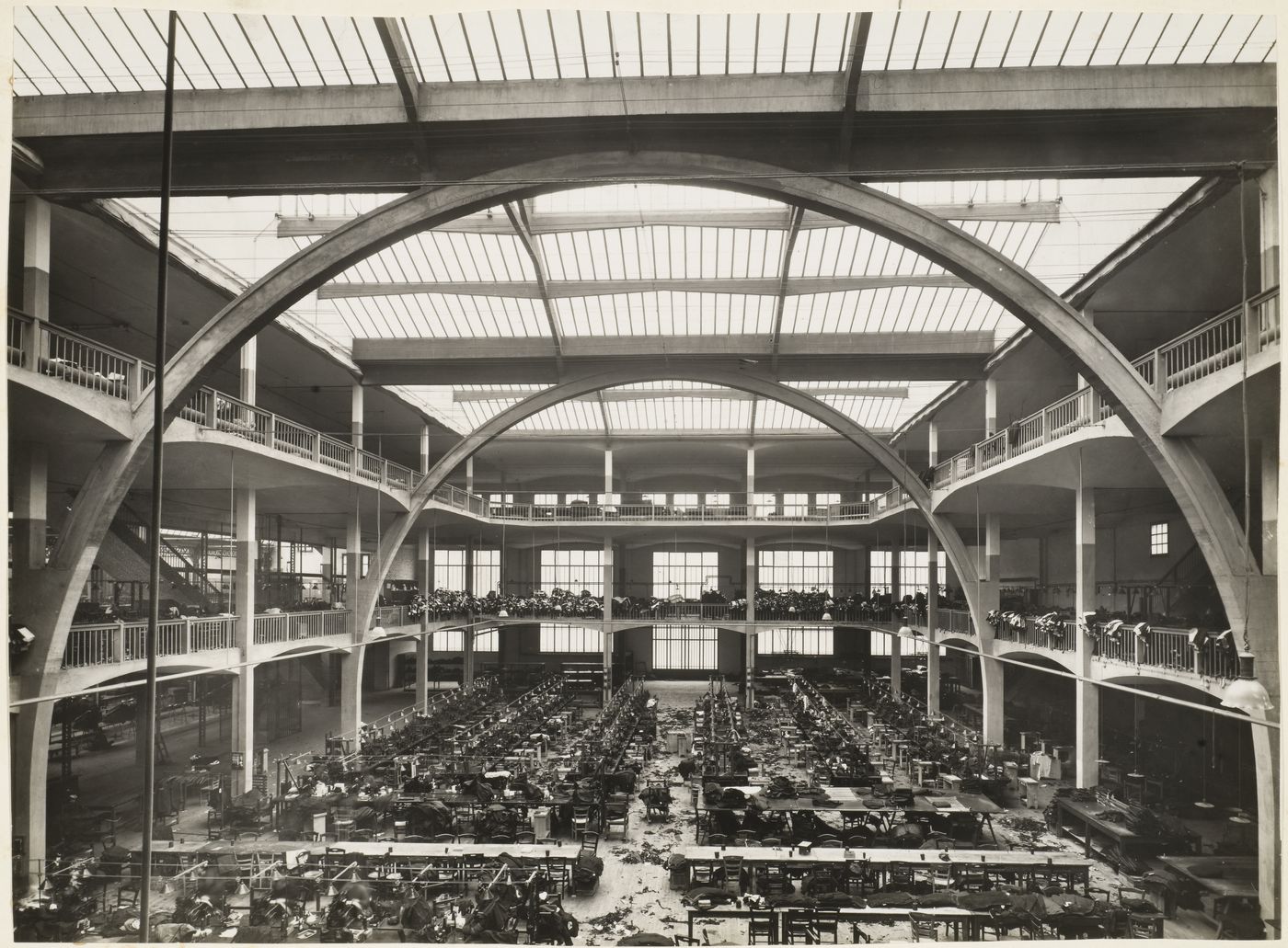 Interior view of the 'Ateliers Esders', garment factory, France