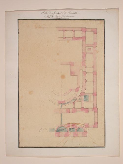 Half foundation plan, of the Grand Theatre de Marseille