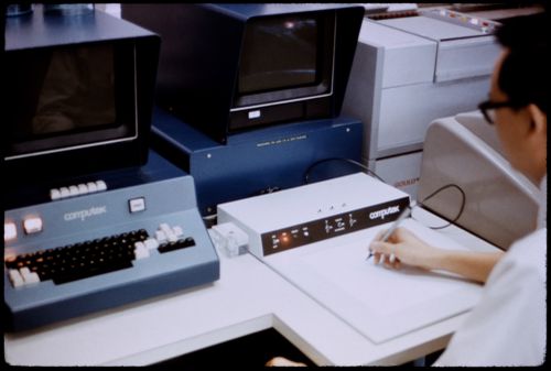 View of Kaiman Lee using the slate and monitor of ARK Two