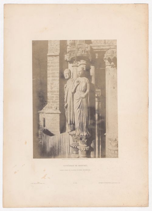 Detail of "grandes figures des pilastres du portail septentional, Cathédrale de Chartres", France