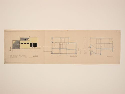 Dexel House / Studies - S/W elevation, sect. A-B, sect. C-D